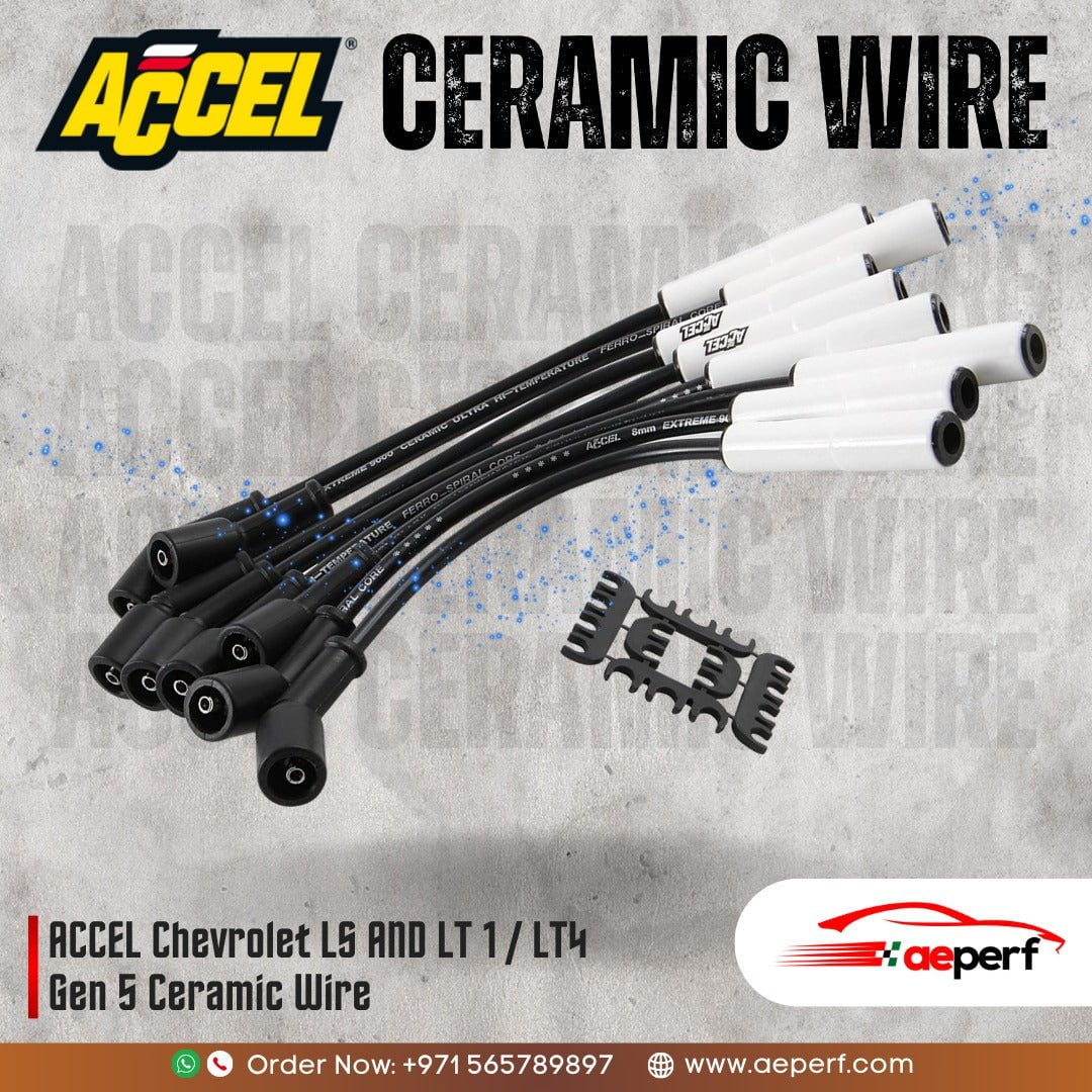 Accel Spark Plug Wire Set, Extreme 9000 Ceramic Boot, LS Terminals  LS3/LS4/LS7 Black 9070CK