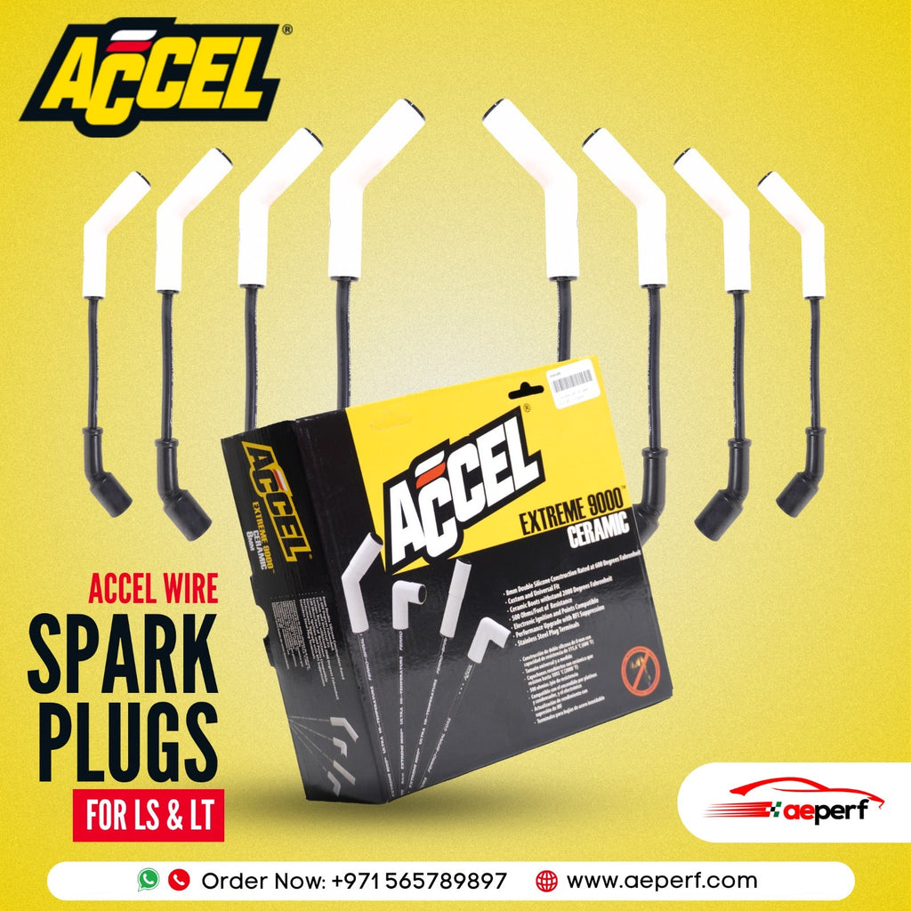 Accel® 9059CK GM LS1/LS2/LS3/LS6/LS7 Extreme 9000 Ceramic Boot Spark Plug  Wire Set – 10 Second Racing